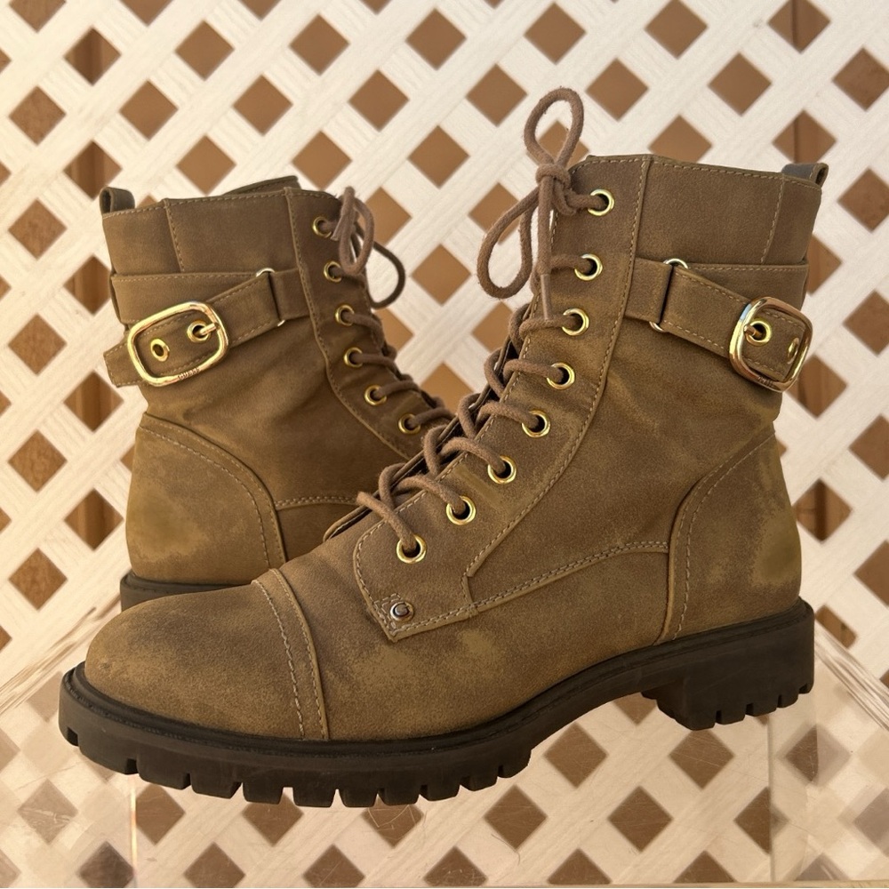 G by Guess Combat Moto Boots Size 8.5 EUC - Picture 1 of 16